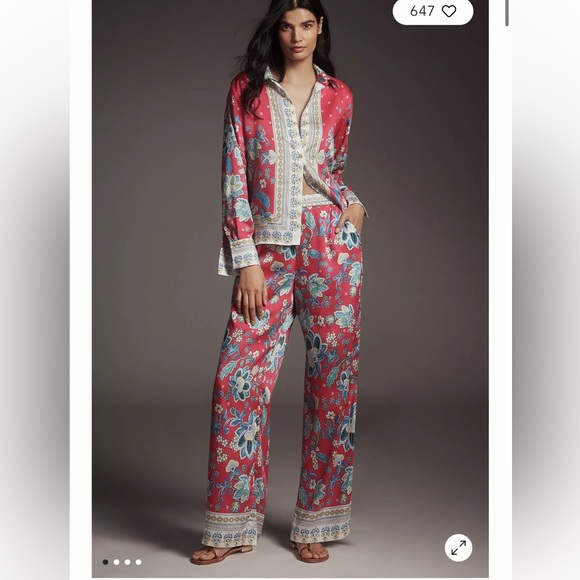 Anthropologie Pants - Anthropologie-Maeve Printed Pull-On Pants